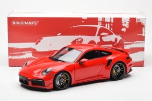Porsche 911 992 Turbo S Sport Design Czerwony Minichamps 1:18 113069078 Metal — zdjęcie 8 z 8