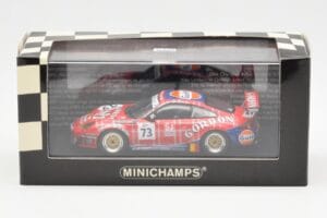 Porsche 911 996 GT3 RSR Gulf #73 Lambert / Lefort / Palttala 1000km Spa 2005 Minichamps 1:43 400056473 Metal — zdjęcie 4 z 4