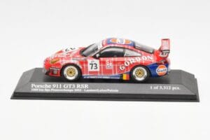 Porsche 911 996 GT3 RSR Gulf #73 Lambert / Lefort / Palttala 1000km Spa 2005 Minichamps 1:43 400056473 Metal