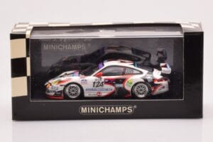 Porsche 911 997 GT3 Cup #124 Mattheus / Geoffroy / Vanbellingen / Fumal 24 Hours of Spa 2005 Minichamps 1:43 400056224 Metal — zdjęcie 4 z 4