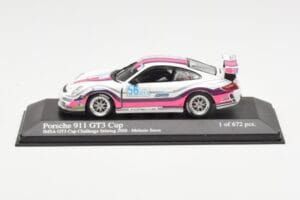 Porsche 911 997 GT3 Cup #56 M. Snow IMSA GT3 Challenge 2008 Minichamps 1:43 400086456 Metal
