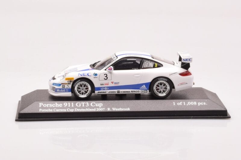 Porsche 911 997 GT3 Cup Porsche Carrera Cup #3 R. Westbrook 2007 Minichamps 1:43 400076483 Metal