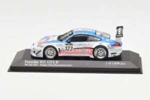Porsche 911 997 GT3 R Cybernet #123 Fumal / Thiry / Rosenlad / Lefort 24 Hours of Spa 2011 Minichamps 1:43 400118923 Metal