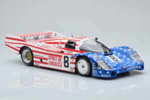 Porsche 956L Spirit of America #8 G. Follmer / J. Morton / K. Miller 24 Hours of Le Mans 1986 Minichamps 1:18 180866508 Metal — zdjęcie 6 z 8
