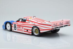 Porsche 956L Spirit of America #8 G. Follmer / J. Morton / K. Miller 24 Hours of Le Mans 1986 Minichamps 1:18 180866508 Metal — zdjęcie 7 z 8