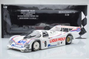 Porsche 962C Kremer Racing Liqui Moly #9 M. Winkelhock 3rd Place Norisring Trophy 1985 Minichamps 1:18 155856509 Metal — zdjęcie 6 z 6