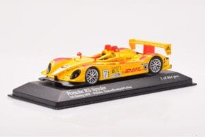 Porsche RS Spyder LMP2 #7 R. Dumas / T. Bernhard / E. Collard Sebring 12 Hours Winners 2008 Minichamps 1:43 400086807 Metal — zdjęcie 2 z 4