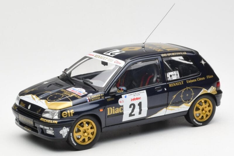 Renault Clio Williams DIAC #21 Jordan / Boyere Tour de Corse 1993 Norev 1:18 185228 Metal