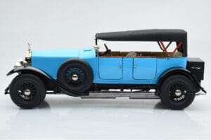 Rolls-Royce Phantom I Kabriolet Niebieski Kyosho 1:18 08931LB Metal — zdjęcie 4 z 9