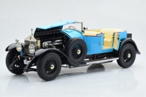 Rolls-Royce Phantom I Kabriolet Niebieski Kyosho 1:18 08931LB Metal — zdjęcie 8 z 9