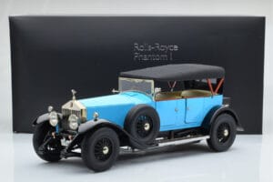 Rolls-Royce Phantom I Kabriolet Niebieski Kyosho 1:18 08931LB Metal — zdjęcie 9 z 9