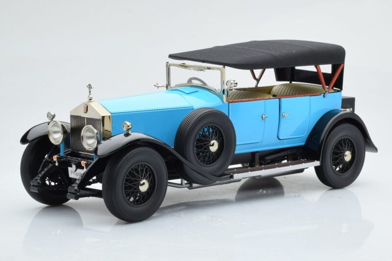 Rolls-Royce Phantom I Kabriolet Niebieski Kyosho 1:18 08931LB Metal