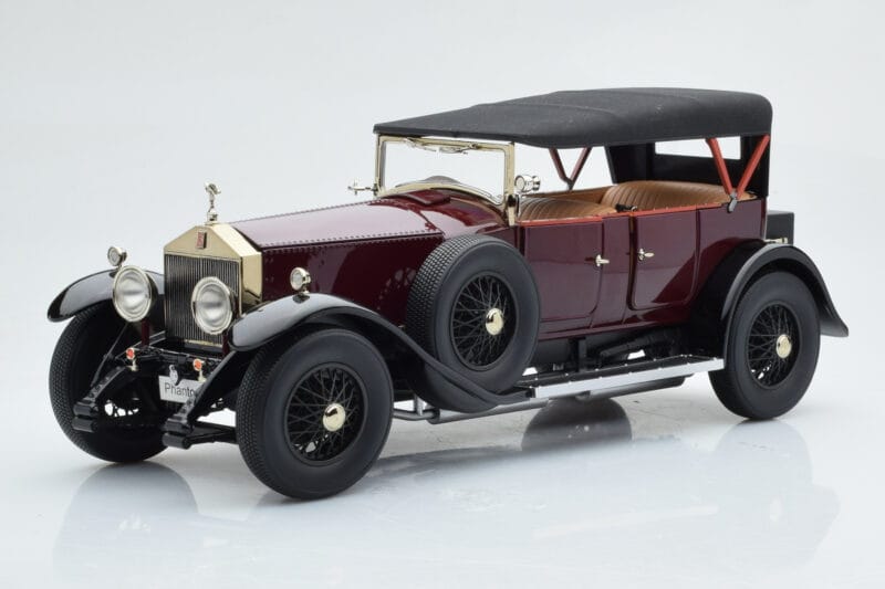 Rolls-Royce Phantom I Kabriolet Bordowy Czerwony Kyosho 1:18 08931R Metal
