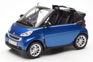 Smart Fortwo 451 Cabrio Niebieski i Czarny Minichamps 1:18 150036330 Metal — zdjęcie 2 z 8