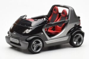 Smart Fortwo Crossblade Kabriolet Srebrno-Czarny Kyosho 1:18 13440 Metal