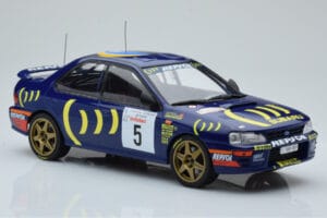Subaru Impreza 555 #5 C. Sainz / L. Moya Tour de Corse 1995 IXO 1:18 18RMC063A Metal — zdjęcie 4 z 6