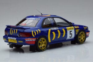 Subaru Impreza #5 C. Sainz / L. Moya 2nd Place Rally Monte Carlo 1995 Kyosho 1:18 08962B Metal — zdjęcie 3 z 9