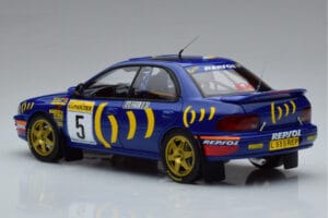 Subaru Impreza #5 C. Sainz / L. Moya 2nd Place Rally Monte Carlo 1995 Kyosho 1:18 08962B Metal — zdjęcie 6 z 9