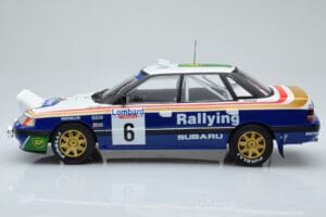 Subaru Legacy RS Night Version #6 M. Alen / I. Kivimaki RAC Rally 1991 IXO 1:18 18RMC080A Metal — zdjęcie 3 z 6