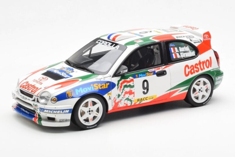 Toyota Corolla WRC #9 D. Auriol / D. Giraudet Rally Catalunya 1998 Otto 1:18 OT1102 Żywica