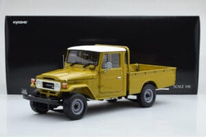 Toyota Land Cruiser 40 4x4 Pickup Oliwkowy Kyosho 1:18 08958K Metal — zdjęcie 8 z 8