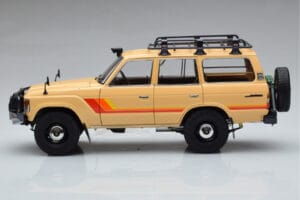 Toyota Land Cruiser 60 Beżowy Z Opcjonalnymi Częściami Kyosho 1:18 08956XBE Metal — zdjęcie 4 z 12