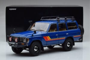Toyota Land Cruiser 60 Niebieski Z Opcjonalnymi Częściami Kyosho 1:18 08956XBL Metal — zdjęcie 11 z 11