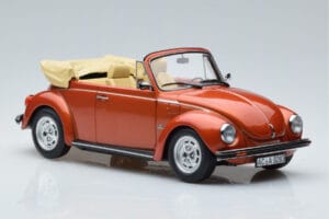 Volkswagen Beetle 1303 Kabriolet Pomarańczowy Norev 1:18 188526 Metal — zdjęcie 4 z 6