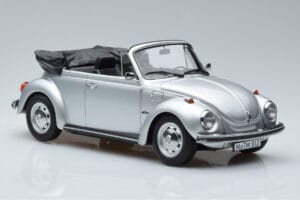 Volkswagen Beetle 1303 Kabriolet Srebrny Norev 1:18 188530 Metal — zdjęcie 4 z 6