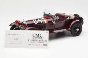 Alfa Romeo 1750 GS Spider #84 T. Nuvolari / B. Guidotti Mille Miglia Winner 1930 CMC 1:18 Alfa Romeo 1750 GS Spider #84 T. Nuvolari / B. Guidotti Mille Miglia Winner 1930 CMC 1:18 M-141 Metal