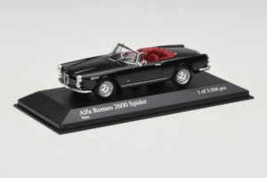 Alfa Romeo 2600 Spider Czarny Minichamps 1:43 400120630 Metal — zdjęcie 2 z 4