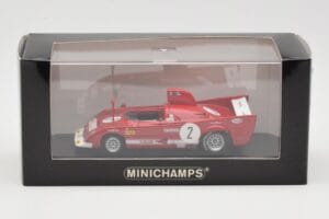Alfa Romeo 33 TT 12 #2 A. Merzario / J. Laffite 1000km Monza Winner 1975 Minichamps 1:43 403751202 Metal — zdjęcie 4 z 4