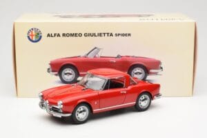 Alfa Romeo Giulietta 1300 Spider Czerwony AUTOart 1:18 70157 Metal — zdjęcie 8 z 8