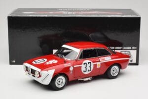 Alfa Romeo GTA 1300 Junior #33 T. Hezemans / G. van Lennep Hezemans Jarama 1972 Minichamps 1:18 100721233 Metal — zdjęcie 8 z 8