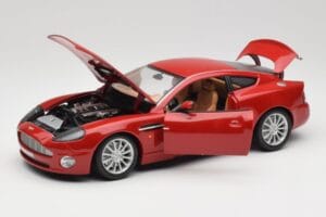 Aston Martin V12 Vanquish Czerwony Bburago 1:18 34063 Metal — zdjęcie 2 z 8