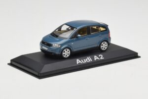 Audi A2 Blue Metallic Minichamps 1:43 20022200748005 Metal — zdjęcie 2 z 4