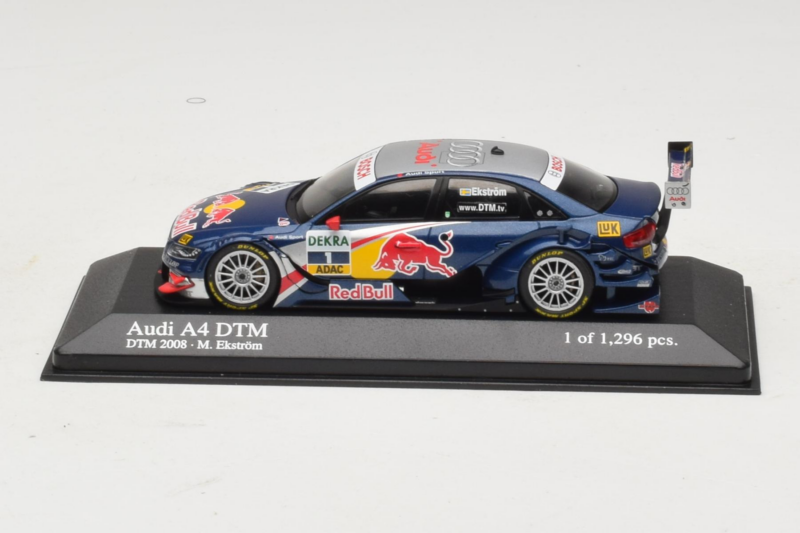 Audi A4 DTM #1 M. Ekstrom Audi Sport Team Abt Sportsline DTM Champion 2008 Minichamps 1:43 400081801 Metal