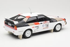 Audi Quattro #14 M. Mouton / F. Pons Winners Rally Sanremo 1981 Minichamps 1:18 155811114 Metal — zdjęcie 2 z 6
