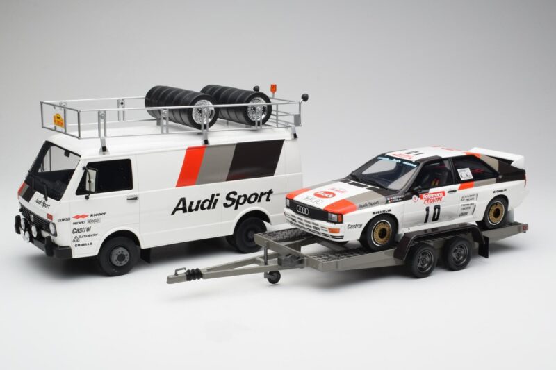 Audi Quattro A2 M. Mouton / F. Pons Tour de Corse 1983 With VW LT35 Otto 1:18 OT418 Żywica