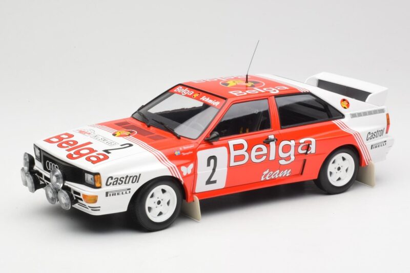 Audi Quattro A2 #2 B. Waldegård / H-T. Thorszelius Belga Team Winners Boucles de Spa 1985 Minichamps 1:18 155851102 Metal
