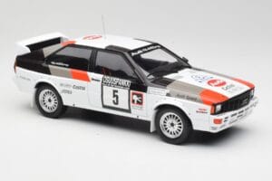 Audi Quattro #5 H. Mikkola / A. Hertz 1000 Lakes Rally 1982 IXO 1:18 18RMC094B Metal — zdjęcie 4 z 6