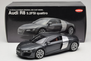 Audi R8 5.2 FSI Quattro Daytona Grey Kyosho 1:18 09216DG Metal — zdjęcie 7 z 7