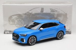 Audi RS Q3 F3 Sportback Niebieski Minichamps 1:18 155018101 Metal — zdjęcie 6 z 6