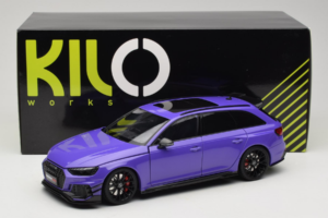 Audi RS4 B9 Avant Darwin Pro Fioletowy Kilo Works 1:18 KLW002301 Metal — zdjęcie 8 z 8