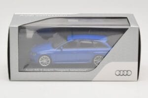 Audi RS4 B8 Avant Nogaro Blue Świąteczna Selekcja 2014 Minichamps 1:43 AUDI003 Metal — zdjęcie 4 z 4