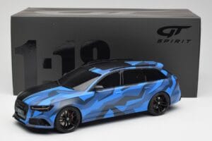 Audi RS6 C7 Avant GMK Niebieski & Czarny GT Spirit 1:18 GT799 Żywica — zdjęcie 6 z 6