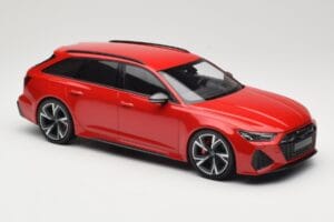 Audi RS6 C8 Avant Red Metallic Minichamps 1:18 155018010 Metal — zdjęcie 4 z 6