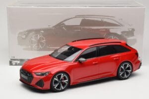 Audi RS6 C8 Avant Red Metallic Minichamps 1:18 155018010 Metal — zdjęcie 6 z 6