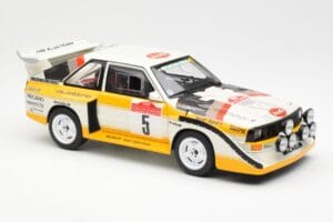 Audi Sport Quattro S1 #5 W. Rohrl / C. Geistdorfer Rally Sanremo Winner 1985 AUTOart 1:18 88503 Kompozyt — zdjęcie 6 z 8