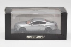 Bentley Continental GT Szary Z Czarnymi Felgami Minichamps 1:43 BENTLEY001 Metal — zdjęcie 4 z 4